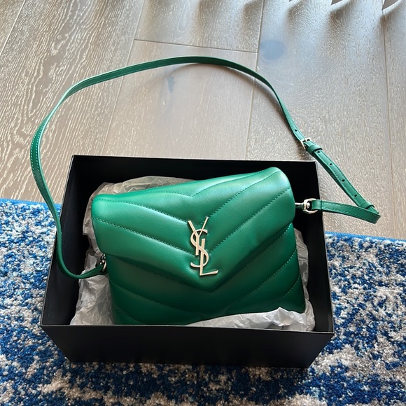 ❌SOLD❌ NEW Saint Laurent Toy Loulou Bag in Green Field - Picture 13 of 14